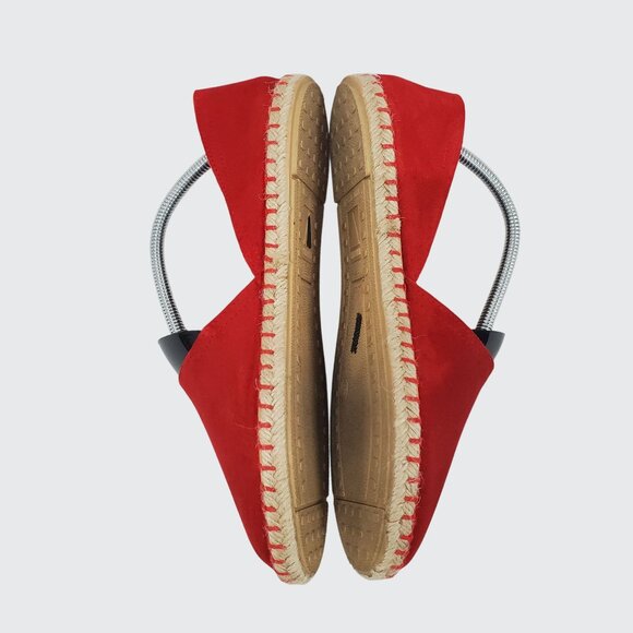 Verbenas Carmen Red Suede Espadrille Flats Made in Spain Women's Size 41(US 9) - Picture 5 of 11